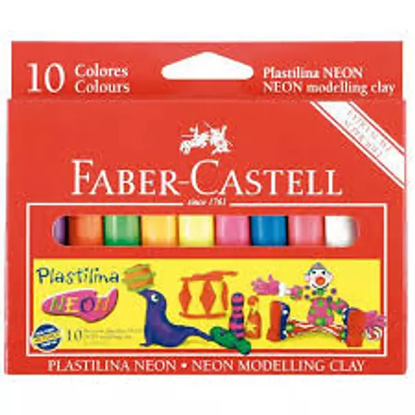 Plastilina 10 Barras Neón Faber Castell