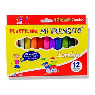 Plastilina Caja X 12 Jumbo Trensito
