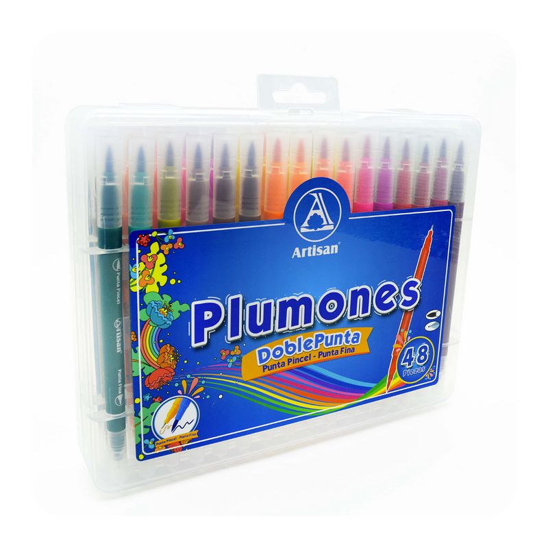 Marcadores Plumones Lavables Doble Punta X 10 Norma